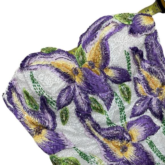 Cassandra Stone Sz 2 Prom Pageant HOCO Long Mermaid Purple Fitted Dress Sequin - Picture 9 of 12